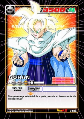 Dragon ball z carte jeux