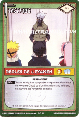 R�gle de l'examen de l'�dition S�rie 1