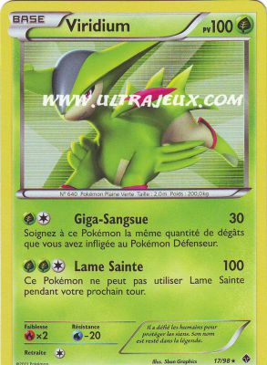 Carte pokemon viridium ex