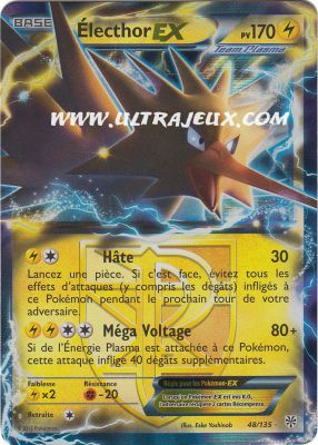 Carte pokemon tempete plasma ex