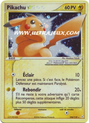 Pikachu Star de l'édition Ex : Fantomes Holon Pikachu Star de l'édition Ex : Fantomes Holon