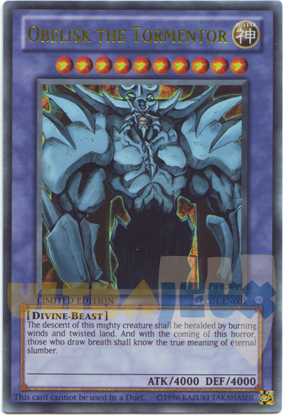 Yu Gi Oh Dieux Egyptiens Fusion UltraJeux - Carte Créature Spéciale Les 3 Dieux Égyptiens - Obelisk The