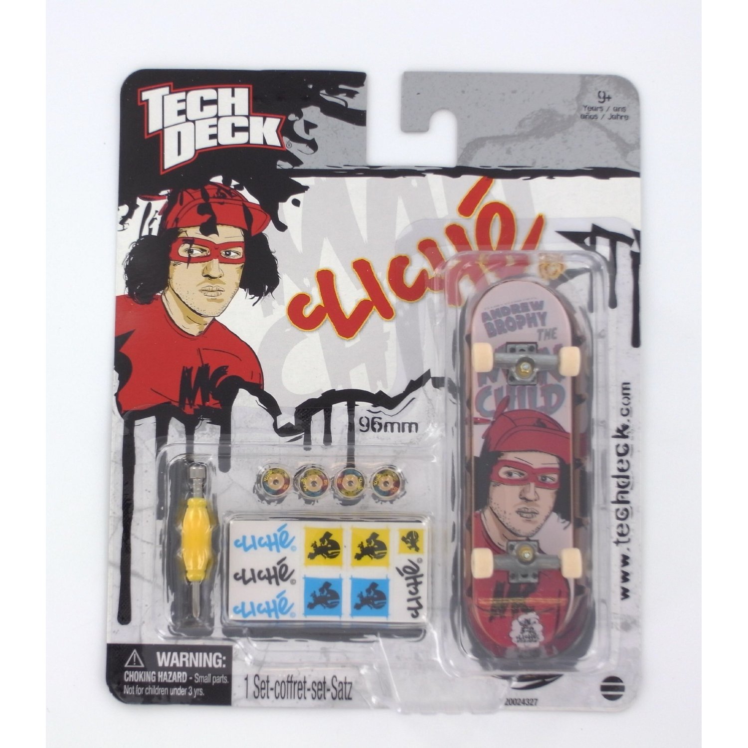 UltraJeux 1 Finger Skate + Accessoires Cliché Red Tech Deck