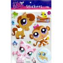 Autocollants Littlest PetShop 10 Stickers Littlest Petshop En Relief