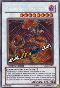 Cartes Cr�atures Sp�ciales Dragon Rouge Archd�mon