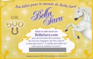 Tickets Ticket Bella Sara Le Bal De Bella - Or