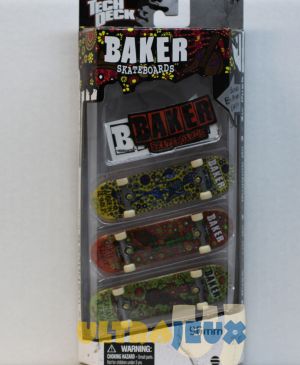 Coffrets de Finger Skate 3 Finger Skate + Stickers Baker Skateboards