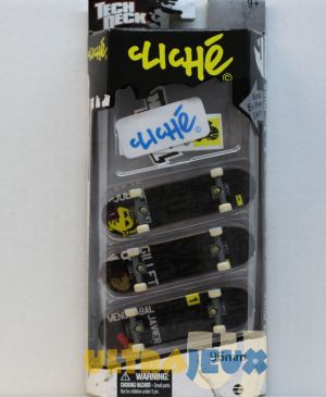 Coffrets de Finger Skate 3 Finger Skate + Stickers Clich� (black)