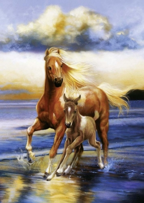 Chevaux - Equitation Jument Et Poulain