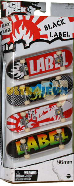 Coffrets de Finger Skate 4 Pack - Black Label