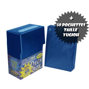 Prot�ges Cartes Format JAP Deck Box Bleue Ultrapro Sp�cial Yugioh + 50 Pochettes