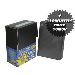Prot�ges Cartes Format JAP Deck Box Noir Ultrapro + 50 Pochettes
