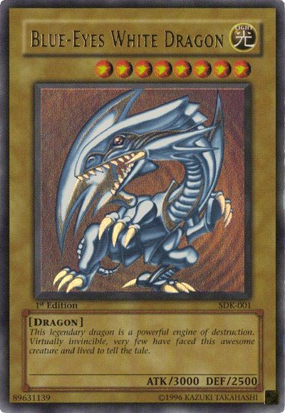 BLUE EYES WHITE DRAGON 1 ed Carte Yu-Gi-Oh YAP1 EN001 …