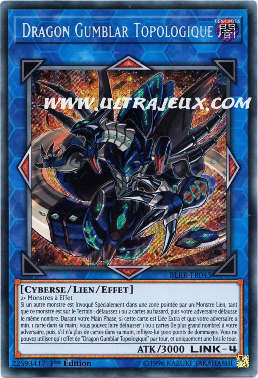 VF//Secret Rare YUGIOH Dragon Gardeborrelle BLRR-FR044