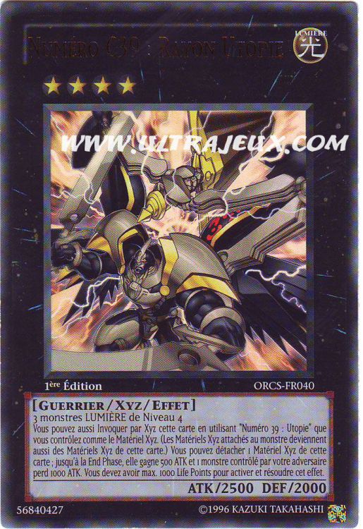 Yu-Gi-Oh! Numéro S39 : Utopie L'Éclair (PGR MAGO-FR034) - Near Mint French