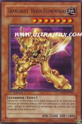 Tranchant, Heros Elementaire de l'�dition Pack du Duelliste Jaden Yuki 2
