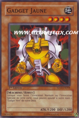 Gadget Jaune de l'�dition R�-Volt des Machines