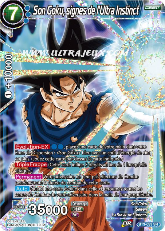 Son Goku, signes de l'ultra instinct (BT3-033) [Carte Dragon Ball