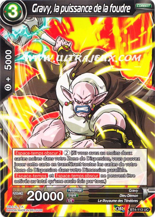 Gravy, la puissance de la foudre (BT4113R) [Carte Dragon Ball Super