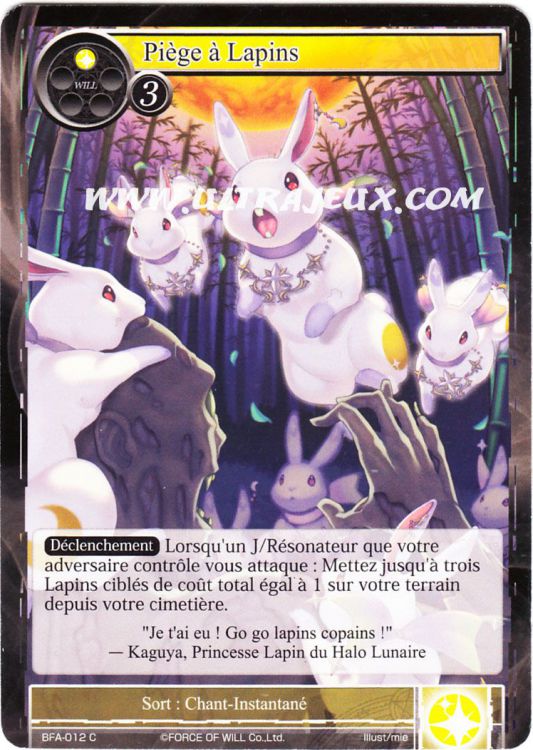 Piège à Lapins (BFA-012) [Carte Force of Will Cartes à l'Unité Français] -  UltraJeux