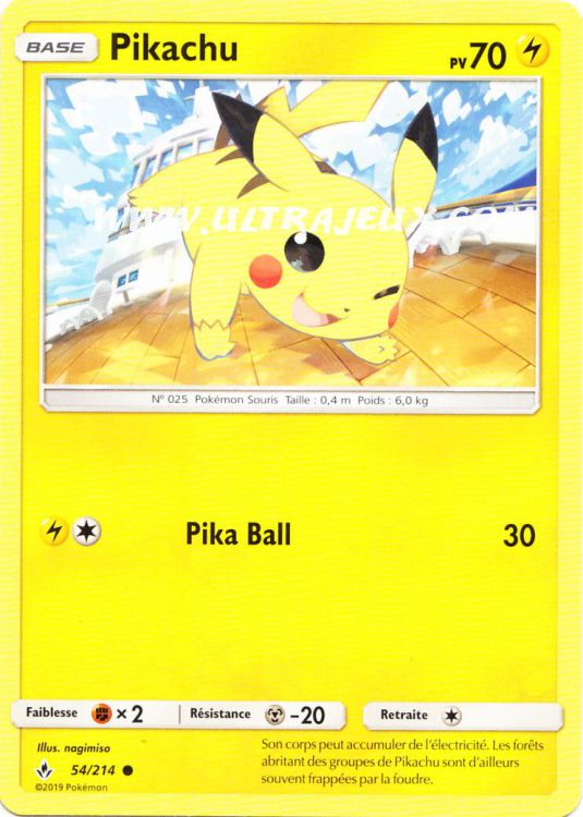 Pikachu (20/110) [Carte Pokémon Cartes à l'Unité Français] - UltraJeux