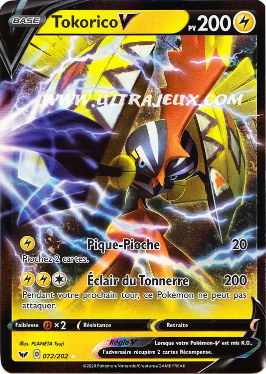 Ultrajeux Tokorico V 72 2 Carte Pokemon Cartes A L Unite Francais