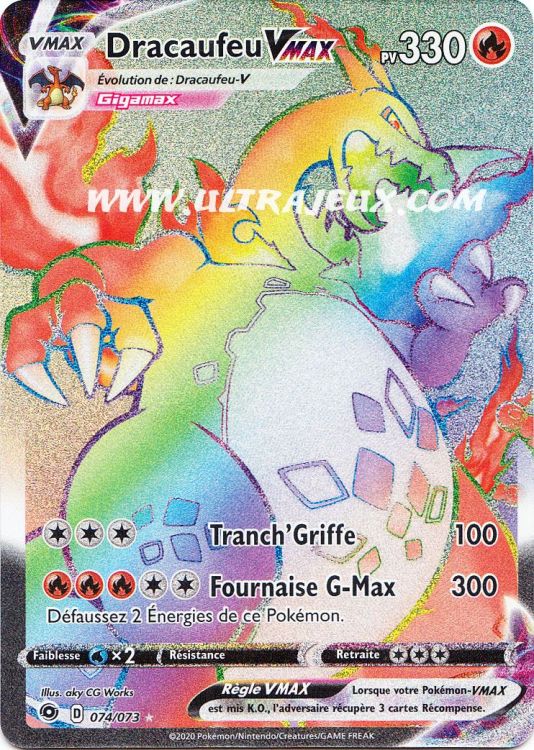 Dracaufeu VMax (74/89) [Carte Pokémon Cartes à l'Unité Français] - UltraJeux