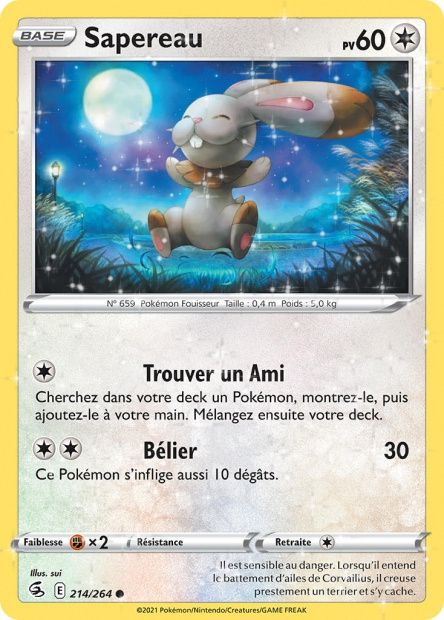 Sapereau de l'édition EB08 - Epée et Bouclier - Poing de Fusion Sapereau de l'édition EB08 - Epée et Bouclier - Poing de Fusion