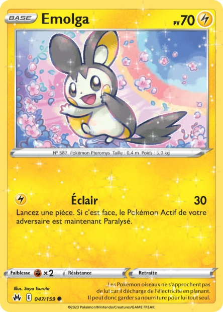 Emolga de l'édition EB12.5 - Epée et Bouclier - Zénith Suprême Emolga de l'édition EB12.5 - Epée et Bouclier - Zénith Suprême