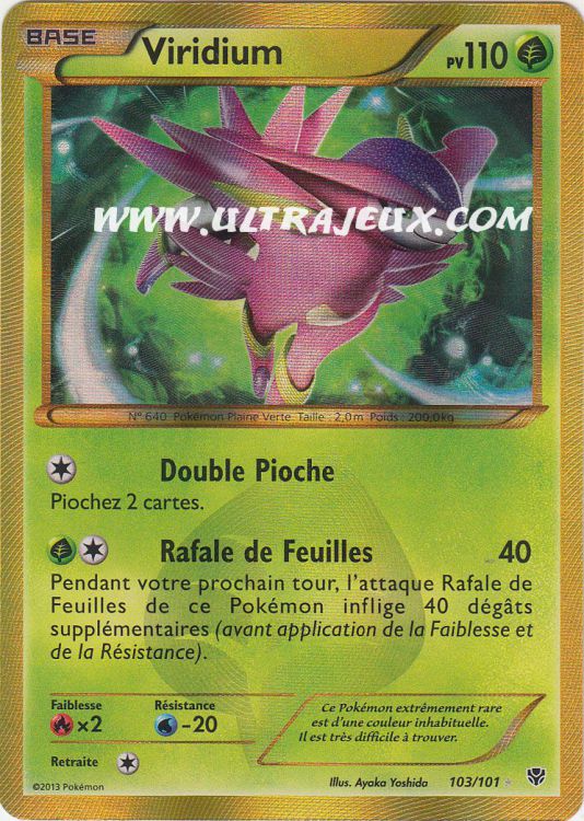 Ultrajeux Viridium Shiny 103101 Carte Pokémon Cartes