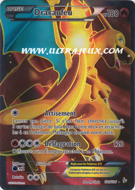 Protèges Cartes Standard Dracaufeu - Par 65 Pokémon - UltraJeux