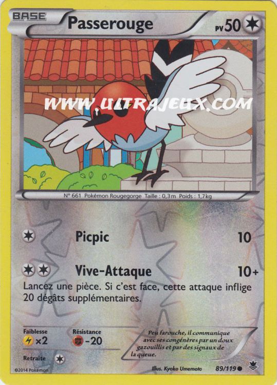 Passerouge (82/110) [Carte Pokémon Cartes à l'Unité Français