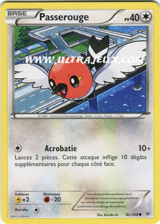 Passerouge (82/110) [Carte Pokémon Cartes à l'Unité Français