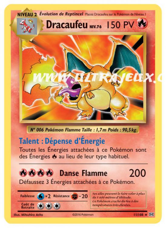 Dracaufeu Niv 76 11 108 Carte Pokemon Cartes A L Unite Francais Ultrajeux