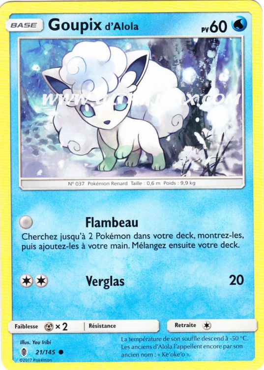 Goupix D Alola 21 145 Carte Pokemon Cartes A L Unite Francais Ultrajeux