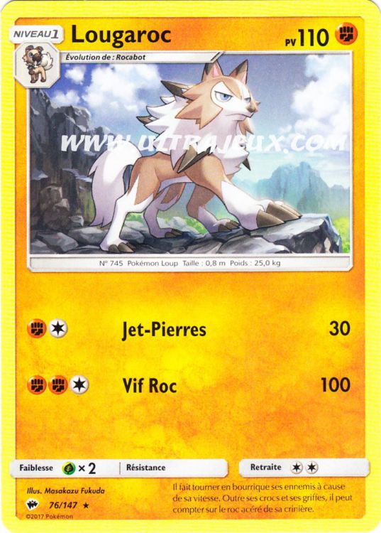 Deck FRANCAIS de 60 Cartes Lougaroc SL3 Pokémon
