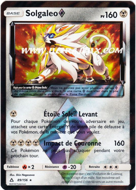 Solgaleo Prisme 156 Carte Pokemon Cartes A L Unite Francais Ultrajeux