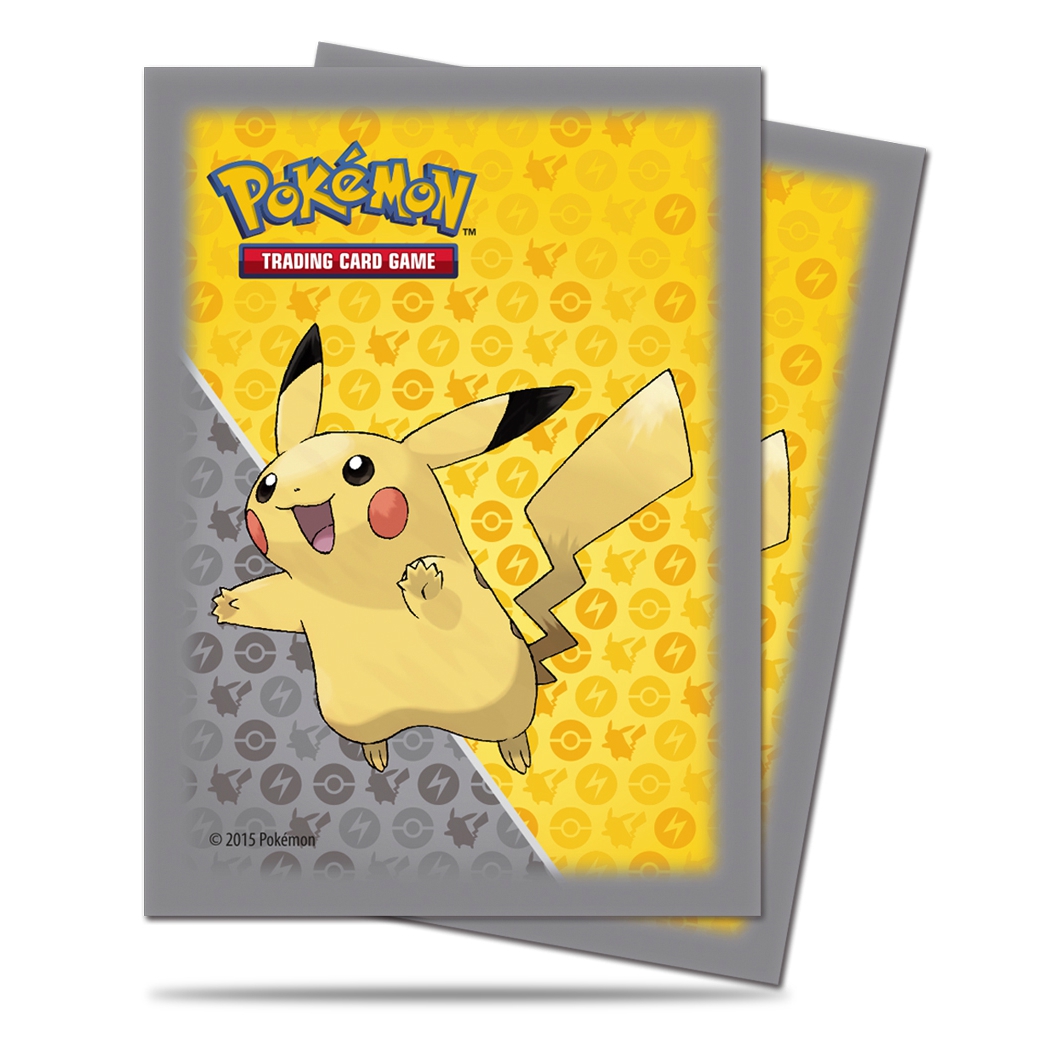Protèges Cartes Standard Deck Protector Ultra Pro - Dp Pikachu Jaune/gris  Par 65 Pokémon - UltraJeux