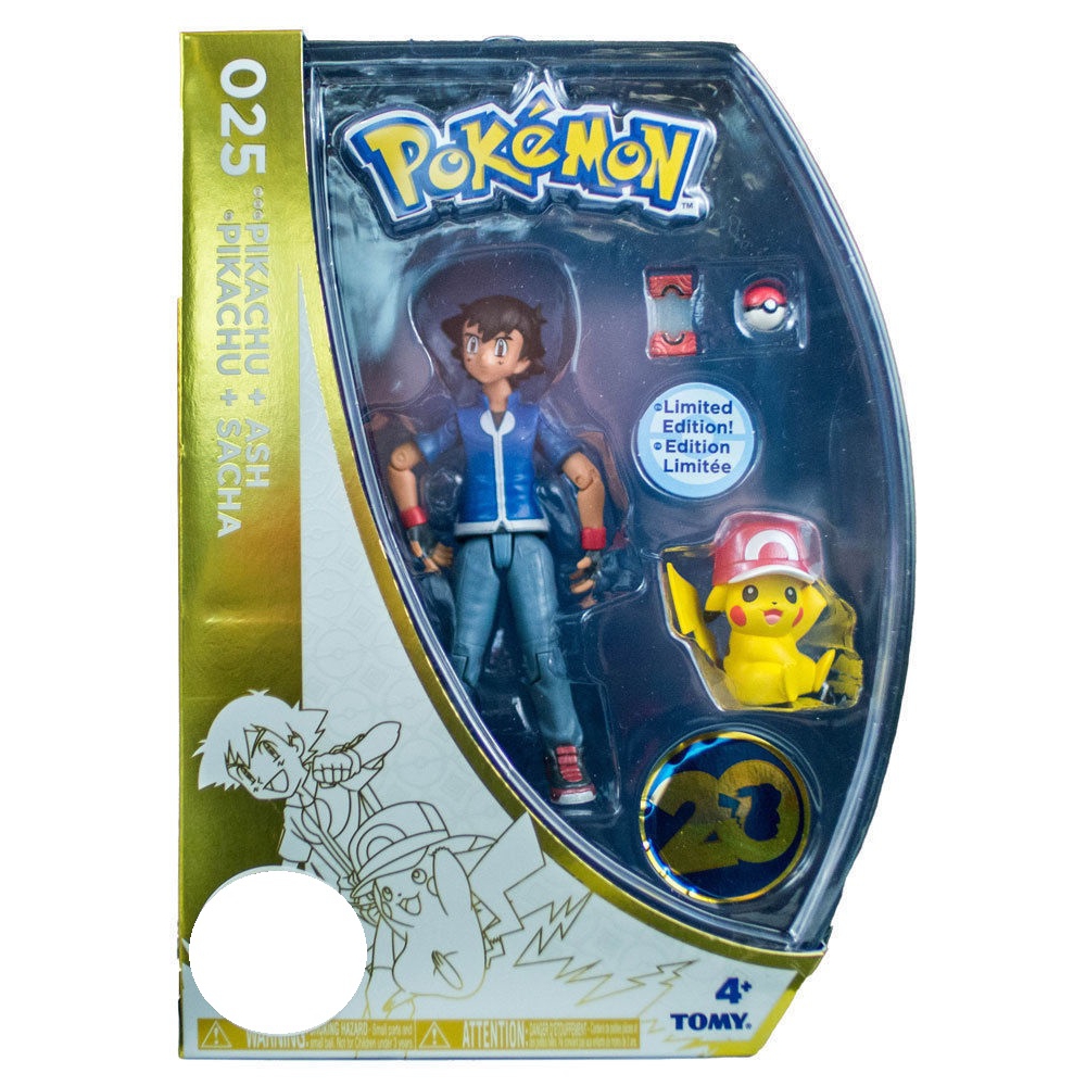 Figurines Figurines D'action Sacha + Pikachu Exclusif 20 Ans Pokémon -  UltraJeux