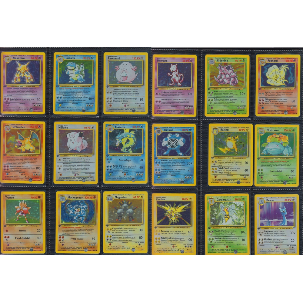 CLASSEUR CARTES POKEMON avec carte set de base premiere edition