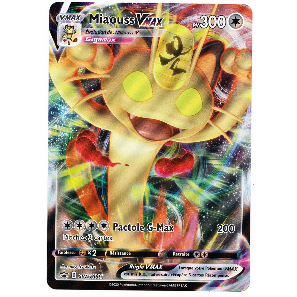 Produit Carte Geante Jumbo Miaouss Vmax Swsh005 Full Art 300 Pv Pokemon Ultrajeux Produit Carte Geante Jumbo Miaouss Vmax Swsh005 Full Art 300 Pv Pokemon Ultrajeux