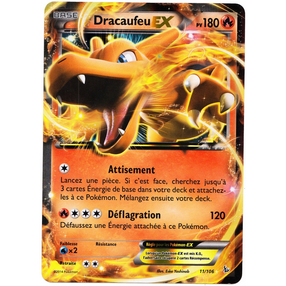 Produit carte g ante jumbo dracaufeu ex xy2 11 106 180 pv pok mon