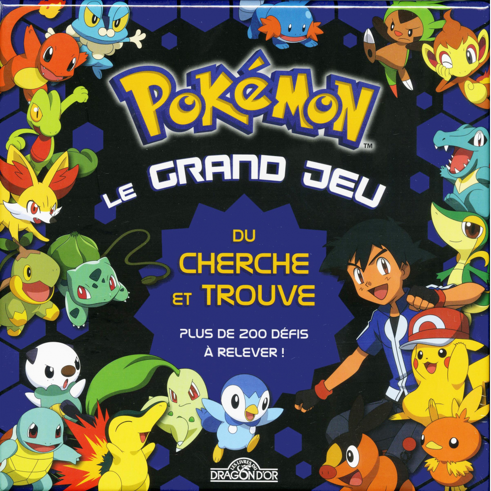 Pokémon – Le grand jeu du cherche-et-trouve – Voyage à travers les 9  régions – Jeu de société avec un plateau, des pions, un sablier, 200 cartes  et 20 scènes de cherche-et-trouve –