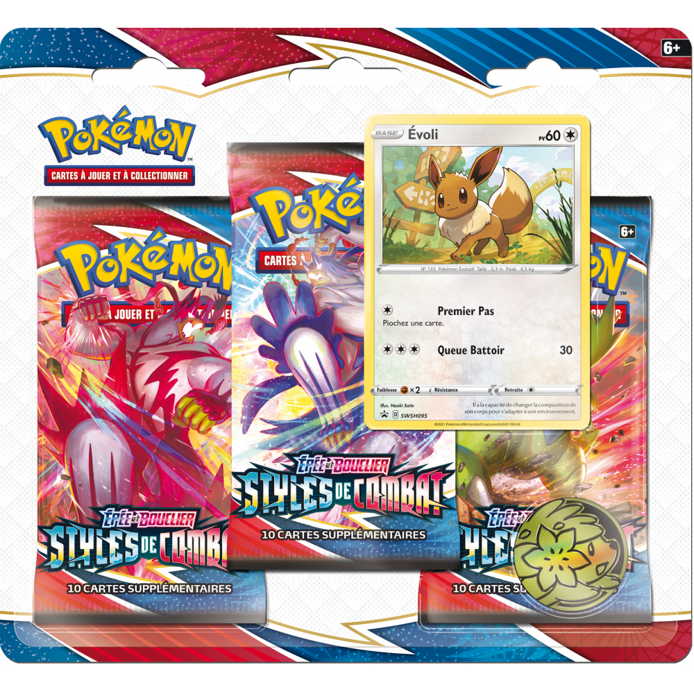 Tripack Évoli Épée et Bouclier : Astres Radieux - Pokémon FR - Acheter vos  produits Pokémon - Playin by Magic Bazar