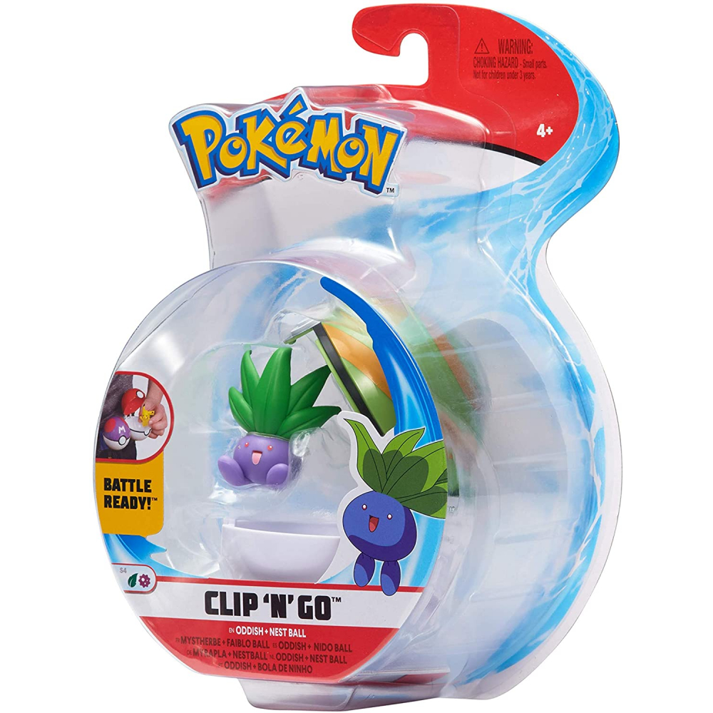 Figurines Clip'N'Go Mystherbe + Faiblo Ball Pokémon - UltraJeux