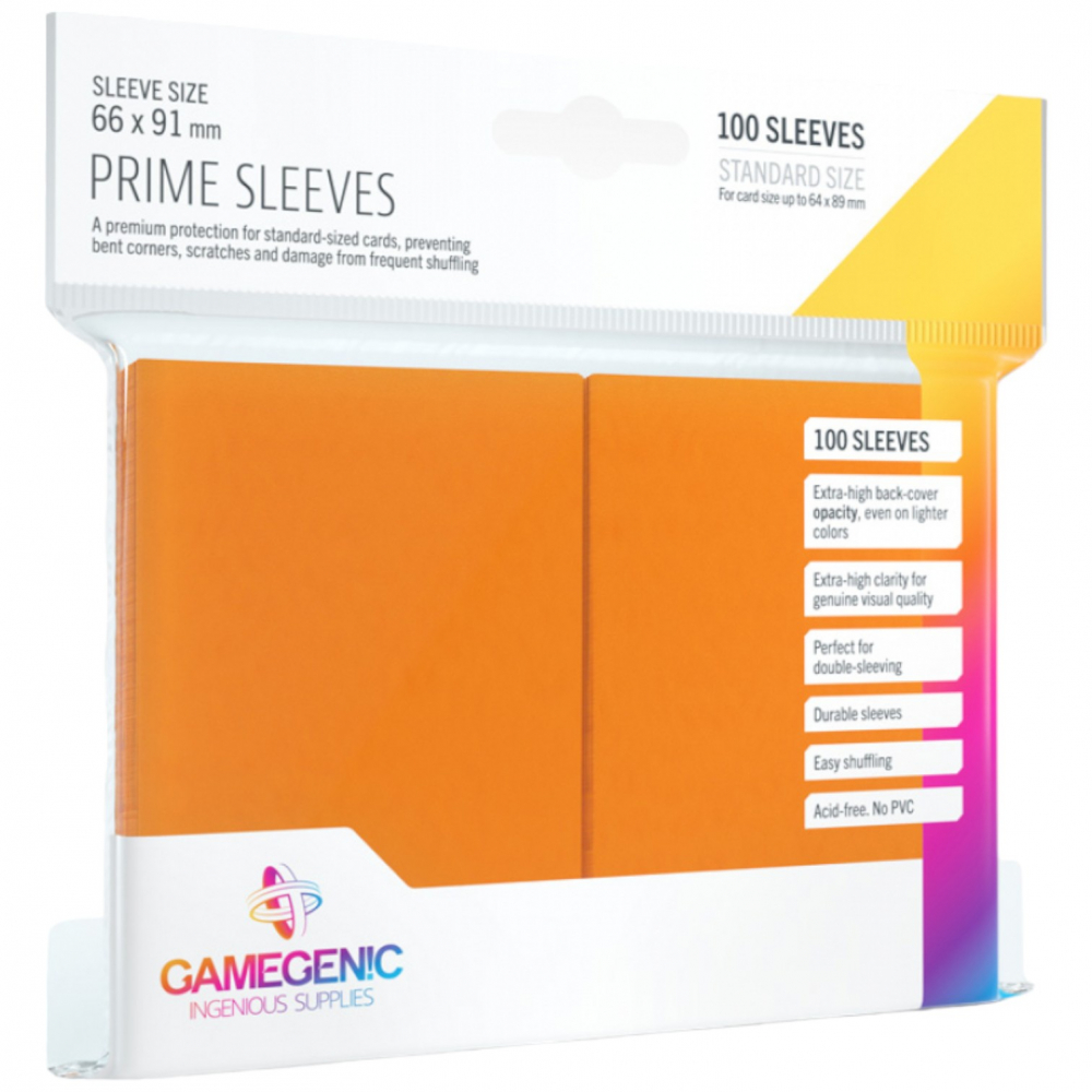 Protèges Cartes Standard 100 Pochettes - Prime - Orange - UltraJeux