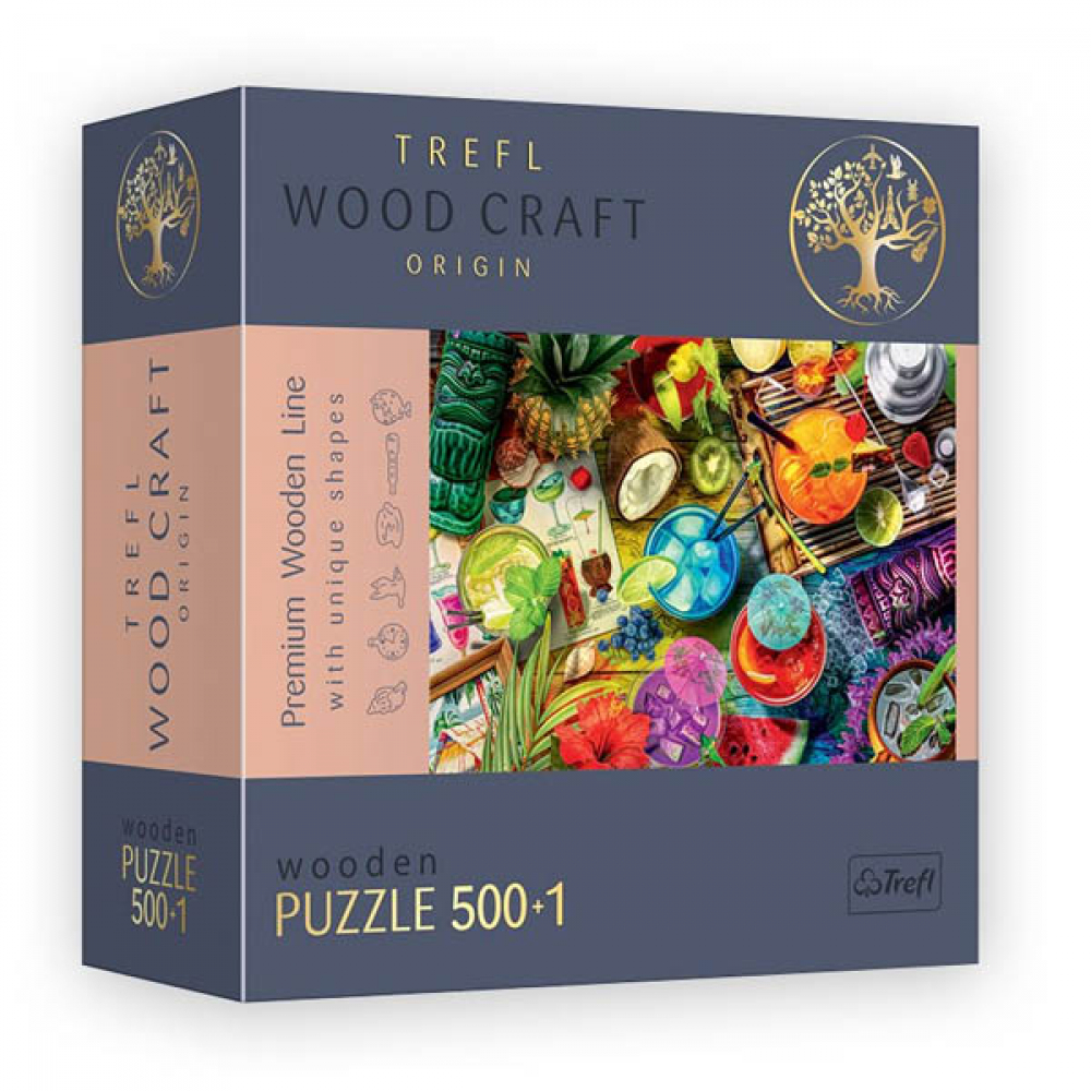 Ludo-Educatif Wood Craft - Puzzle en Bois 500 pièces - Colorful Cocktails  Enfant - UltraJeux