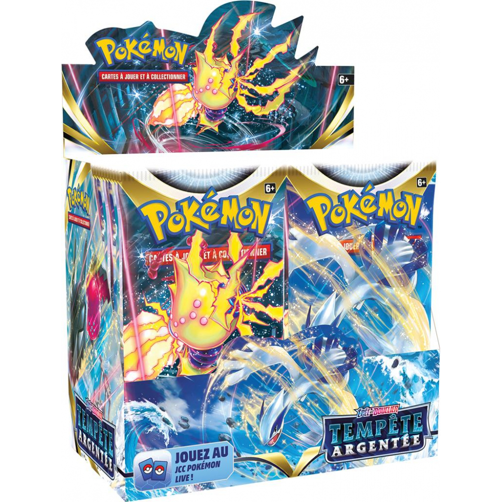 Boite de Boosters Français Display 36 Boosters EB12 - Epée et Bouclier 12 -  Tempête Argentée Pokémon - UltraJeux