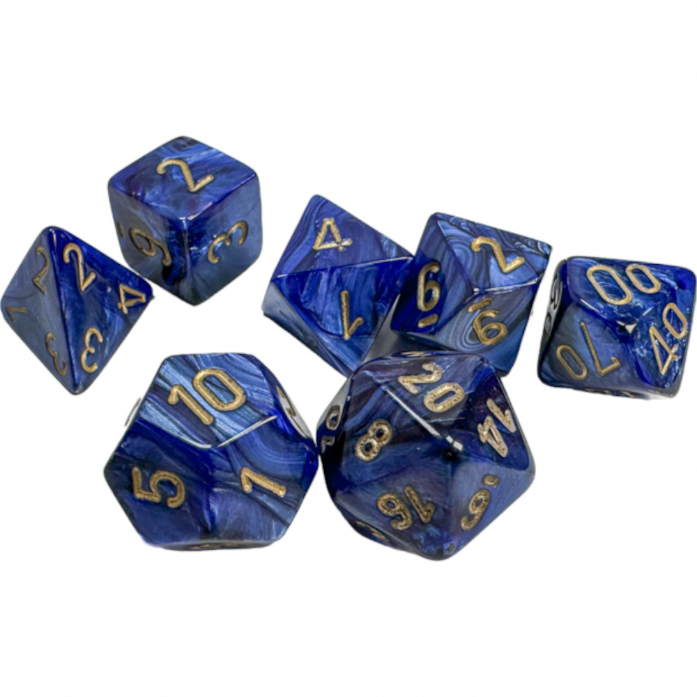 Chessex D&D Jeu De Dés Polyédrique Boréale Jade Et Dorés - 12 Dés D6 16mm