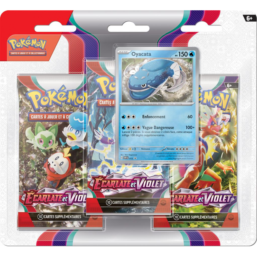 Coffret Tripack 3 Boosters - EV01 Ecarlate et Violet - Oyacata Pokémon -  UltraJeux